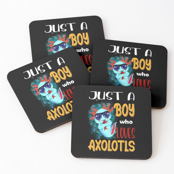 Item preview, Just a Boy Who Loves Axolotls, Cute Axolotl Art designed and sold by orangeblue21.