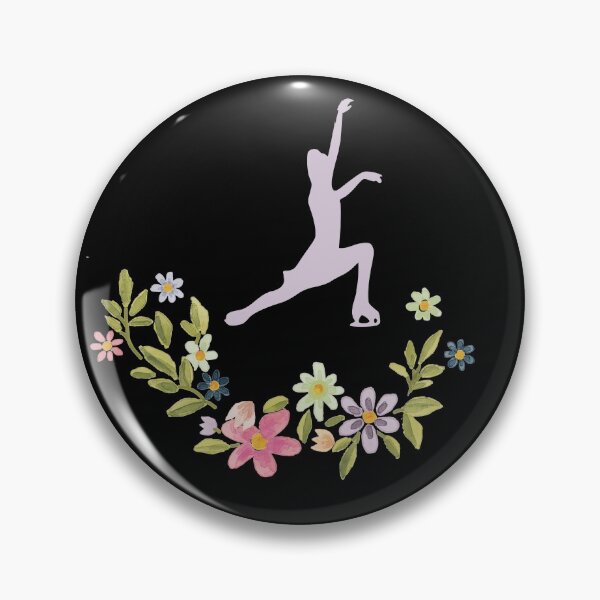 Item preview, Floral Figure Skater- Black Edition designed and sold by Megan-Alice.