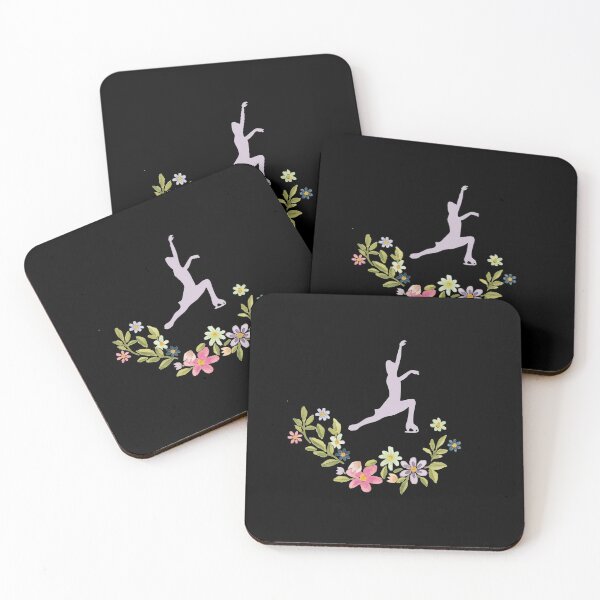 Item preview, Floral Figure Skater- Black Edition designed and sold by Megan-Alice.