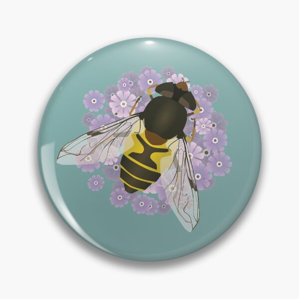 Item preview, A common drone fly on purple flowers designed and sold by Bwiselizzy.