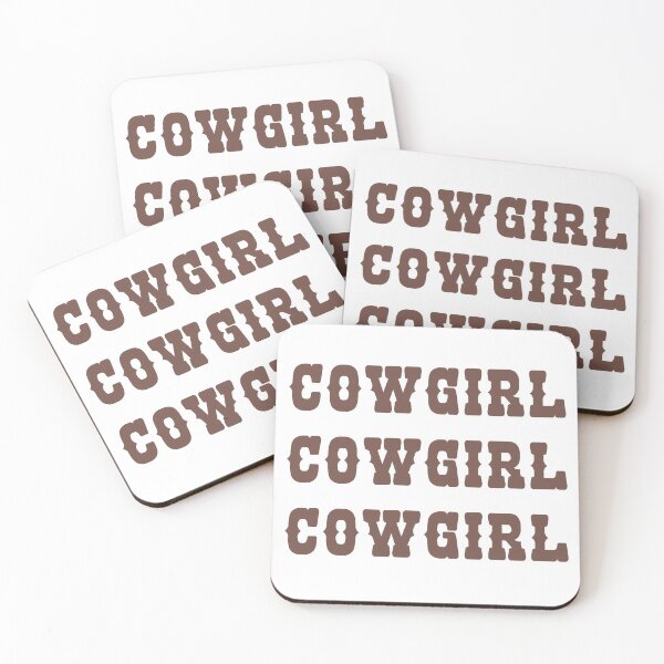 Item preview, brown cowgirl text sticker pack designed and sold by shopmydesign.