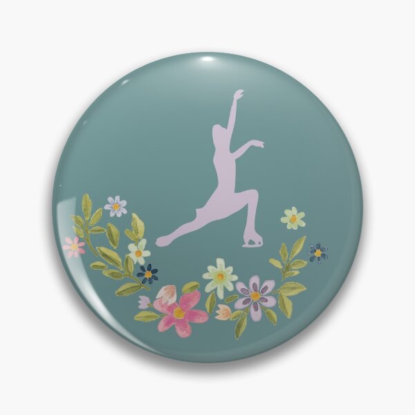 Item preview, Floral Figure Skater- Light Teal Edition designed and sold by Megan-Alice.