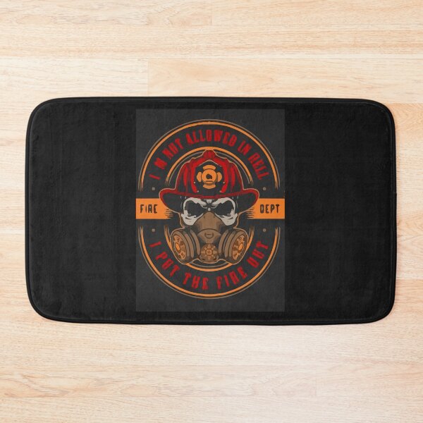 Item preview, Vintage Firefighting Emblem Concept With Skull Fireman Helmet Premium designed and sold by KainOdeh.