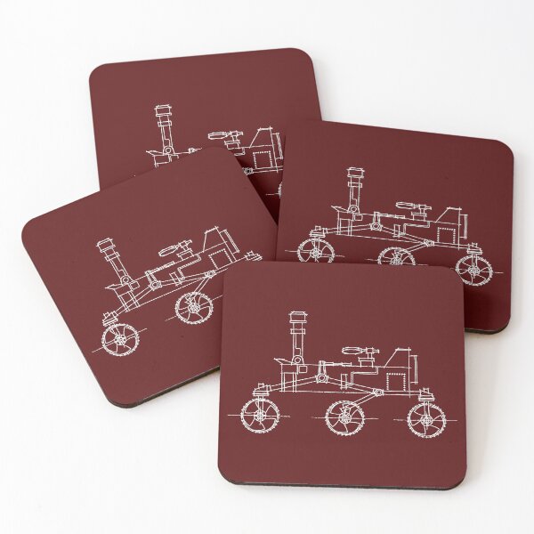Item preview, NASA Mars rover concept Curiosity Perseverance (white) designed and sold by SolidEarthArt.