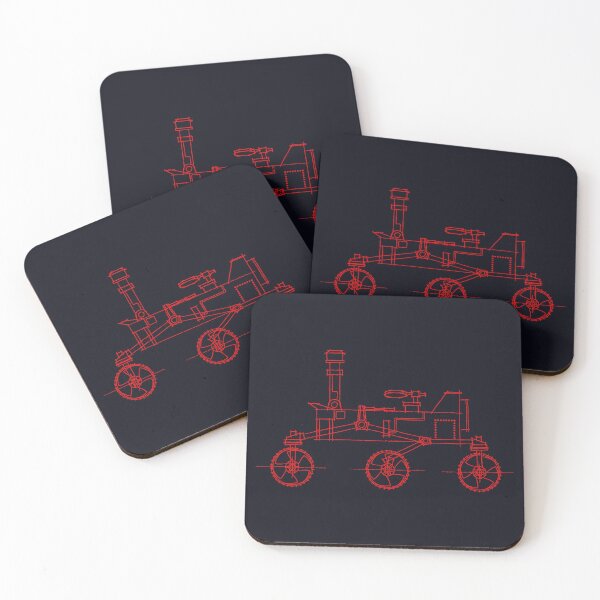 Item preview, NASA Mars rover concept Curiosity Perseverance (red) designed and sold by SolidEarthArt.