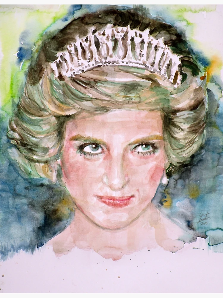 Online Princess Diana, original watercolor painting