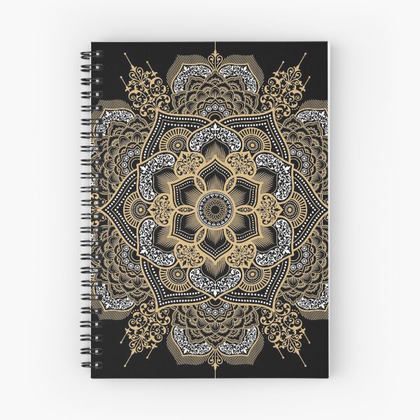 Item preview, Round Mandala Art Pattern Design Gold White designed and sold by artomazo.