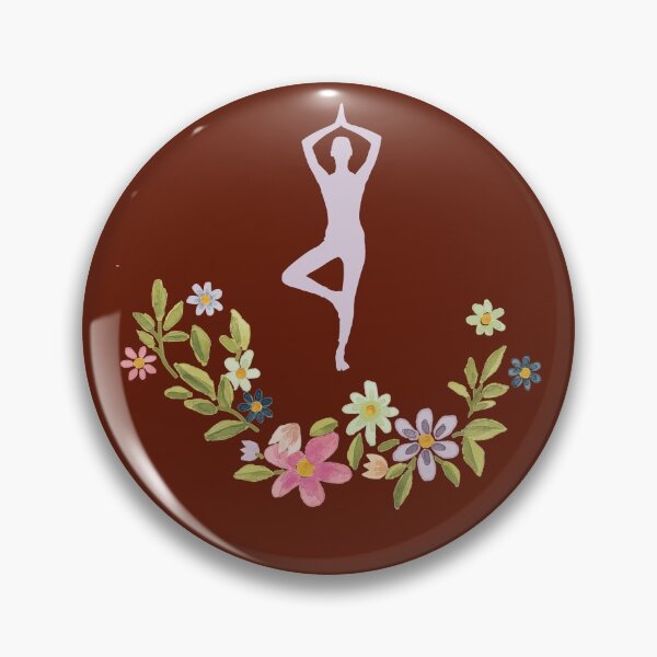 Item preview, Floral Vrikshasana Yoga Pose-Red Edition designed and sold by Megan-Alice.