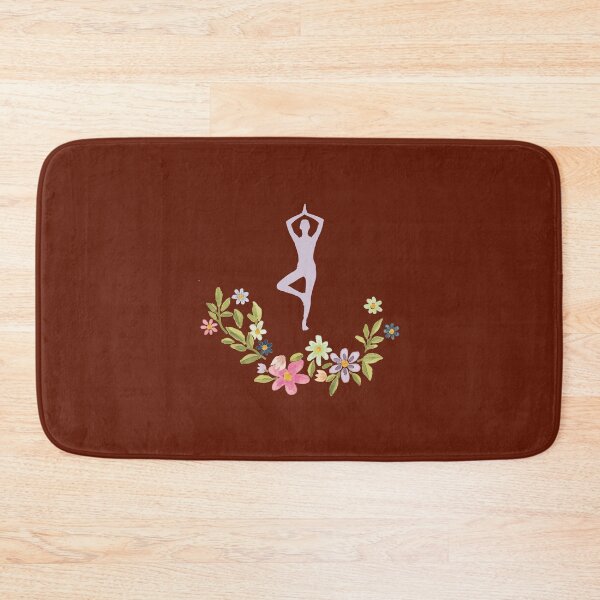 Item preview, Floral Vrikshasana Yoga Pose-Red Edition designed and sold by Megan-Alice.