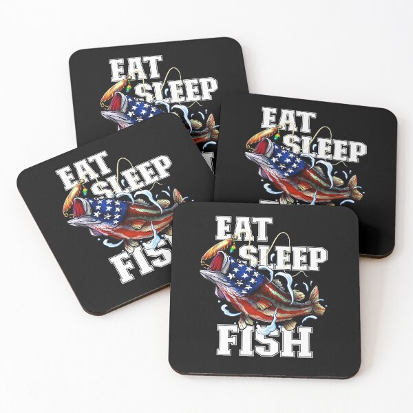 Item preview, Eat Sleep Fish - American Flag Bass Fishing designed and sold by Meliafroggy.