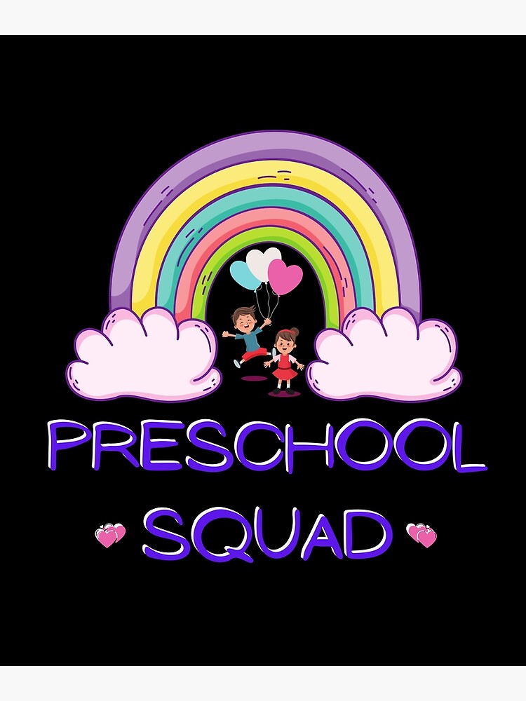 Rainbow Back To School Preschool Squad Shirt Teacher Student Back To