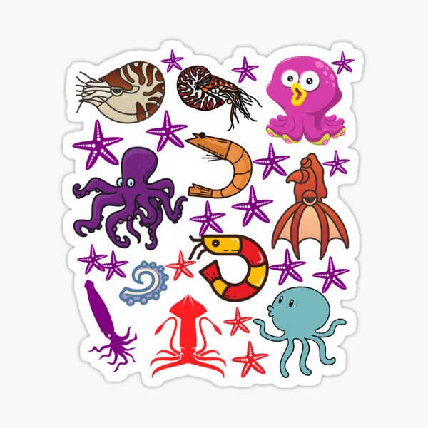  Cephalopod-Best gift for sea lovers and kids Sticker