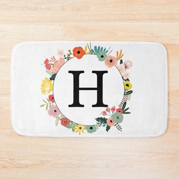 Item preview, Letter H Monogram with Flowers designed and sold by ShirleyDee.