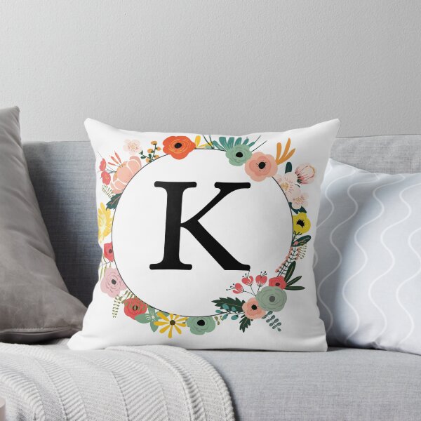 Item preview, Letter K Monogram with Flowers designed and sold by ShirleyDee.