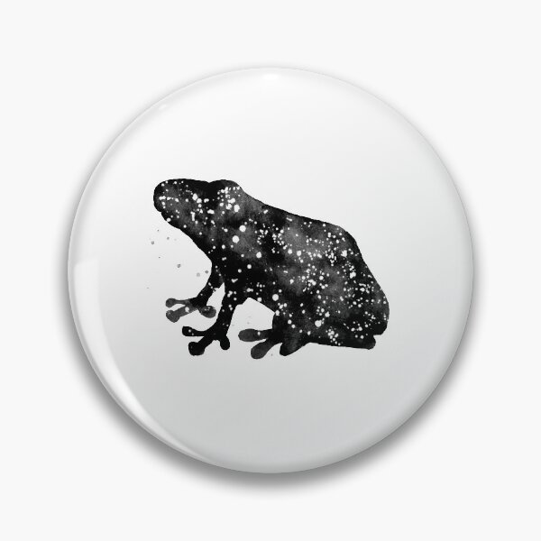 Item preview, black frog galaxy watercolor toad space painting spotted designed and sold by korakai.