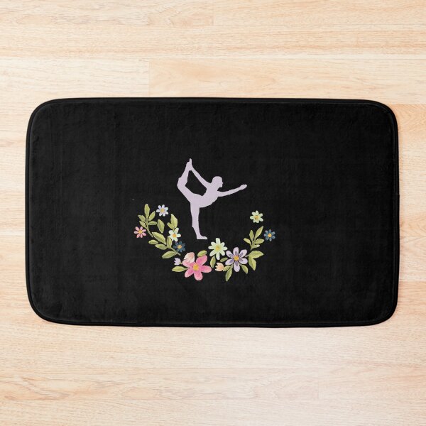 Item preview, Floral Natarajasana Yoga Pose- Black Edition designed and sold by Megan-Alice.