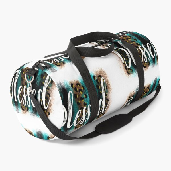 Item preview, “Blessed” black, teal and leopard print - blessed leopard print designed and sold by Designs Of all kinds.