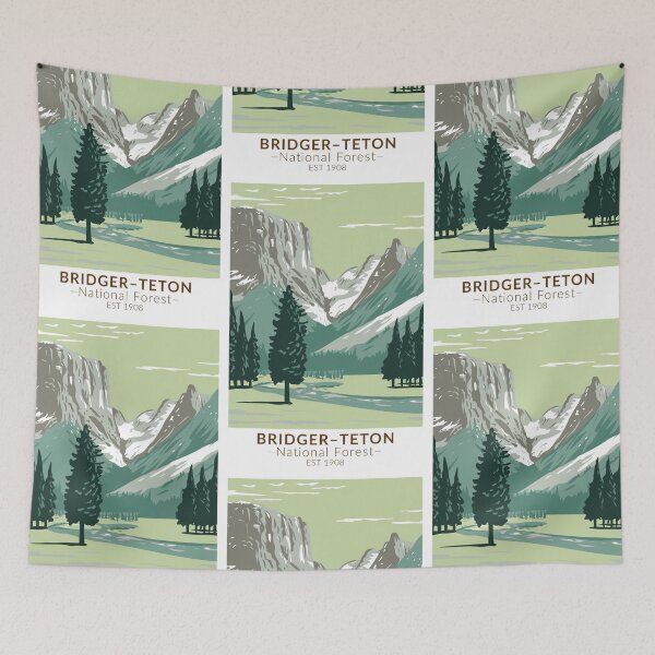 Item preview, Bridger Teton National Forest Upper Green River Vintage designed and sold by KrisSidDesigns.