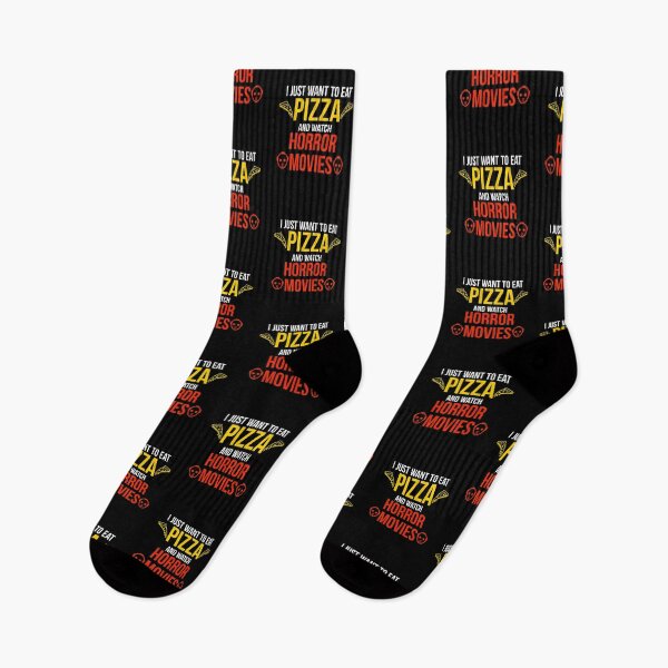 Item preview, I just Want To Eat Pizza And Watch Horror Movie T-shirts / I Just Want To Eat Pizza And Watch Horror Movies Sticker designed and sold by ChopshopTEXT.