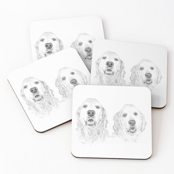 Item preview, Golden retriever brothers designed and sold by Caroline Chatfield.