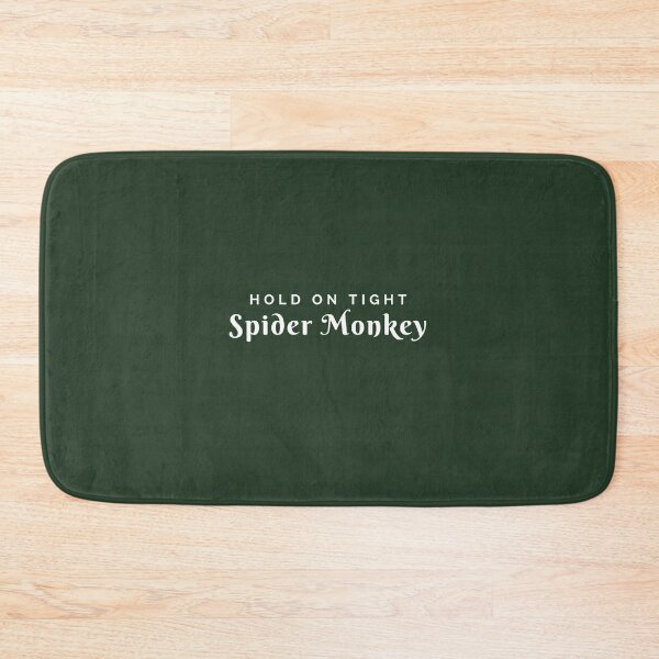 Hold on tight spider monkey Bath Mat