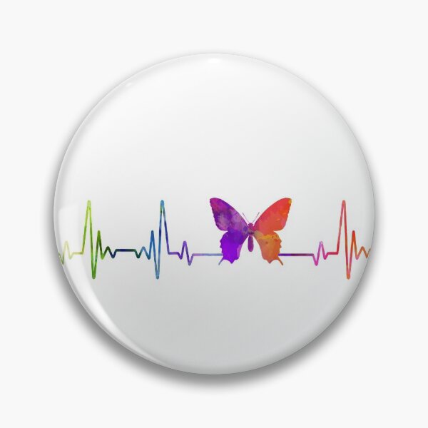 Item preview, Butterfly heartbeat watercolor designed and sold by loves789.