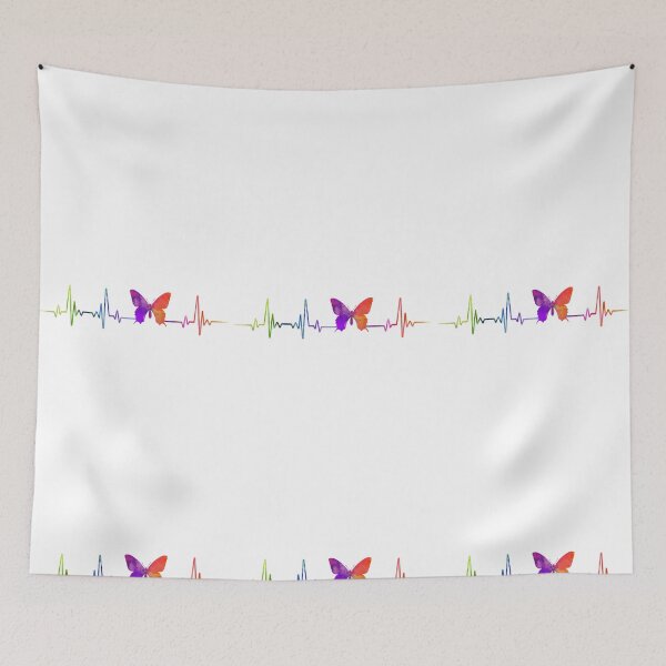 Item preview, Butterfly heartbeat watercolor designed and sold by loves789.