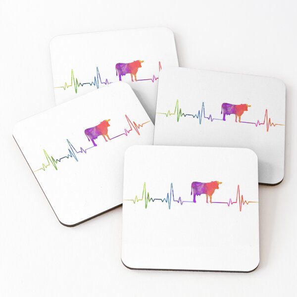 Item preview, Cow heartbeat watercolor designed and sold by loves789.
