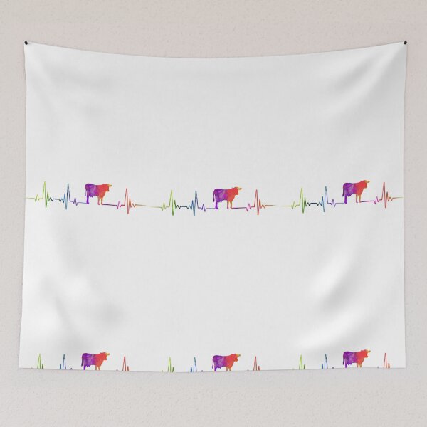 Item preview, Cow heartbeat watercolor designed and sold by loves789.