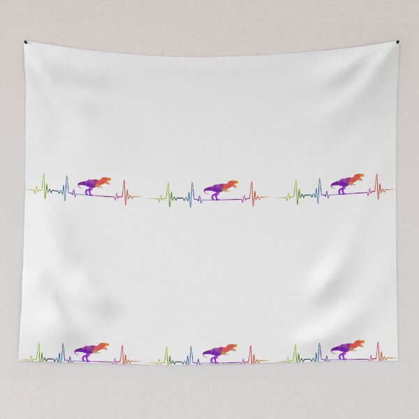 Item preview, Dinosaur heartbeat watercolor designed and sold by loves789.
