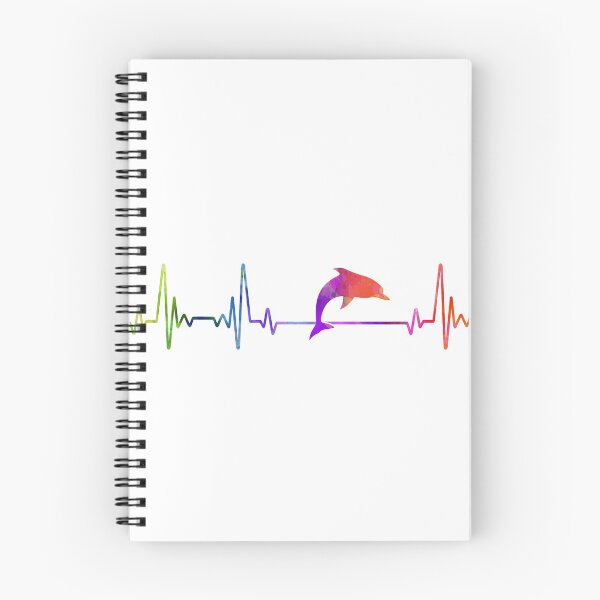 Item preview, Dolphin heartbeat watercolor designed and sold by loves789.