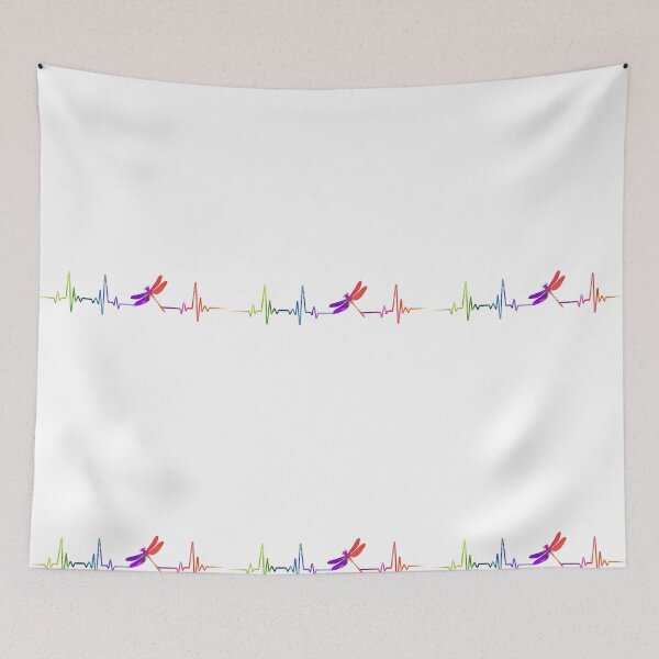 Item preview, Dragonfly heartbeat watercolor designed and sold by loves789.