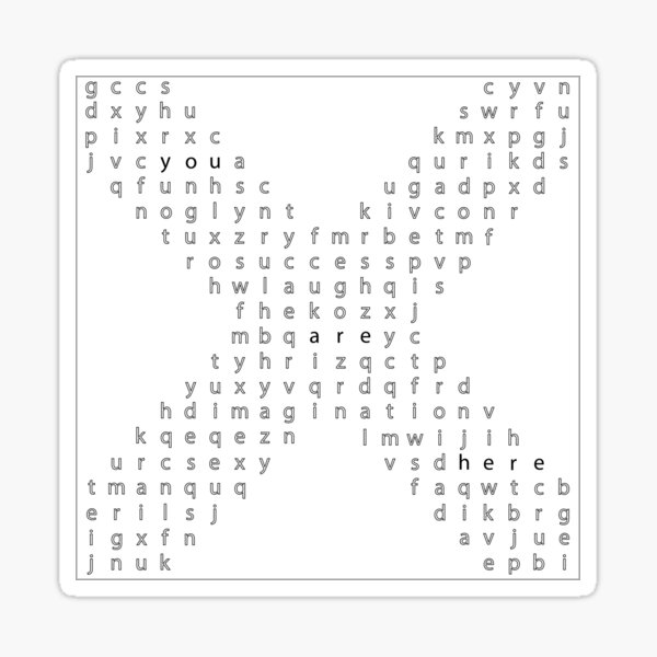 Item preview, You are Here Hidden Words designed and sold by DQbd.