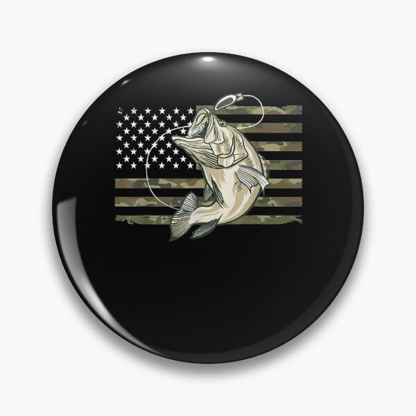 Item preview, Fishing Camouflage Us American Flag Bass Fish Fis Camo designed and sold by patsa4.