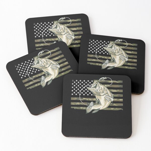 Item preview, Fishing Camouflage Us American Flag Bass Fish Fis Camo designed and sold by patsa4.