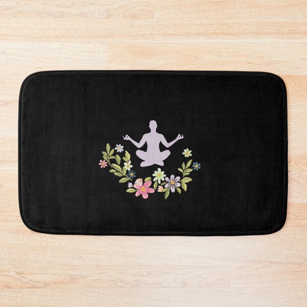 Item preview, Floral Sukhasana Yoga Pose- Black Edition designed and sold by Megan-Alice.