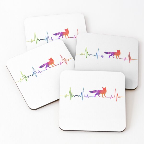 Item preview, FOX heartbeat watercolor designed and sold by loves789.