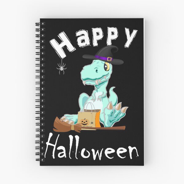 Item preview, Halloween Dino T-rex Sitting Happy Halloween Spider #1 designed and sold by Hypnotees.