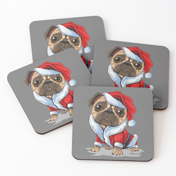 Item preview, Cute Christmas Pug Santa Suit designed and sold by HolidayBug.