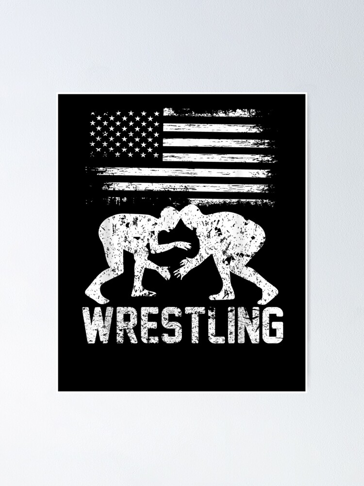 2 Wrestling Stickers  2 Wrestling Patriotic Sticker