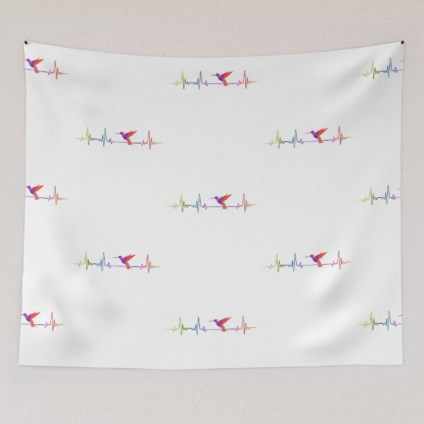 Item preview, HUMMINGBIRD heartbeat watercolor designed and sold by loves789.
