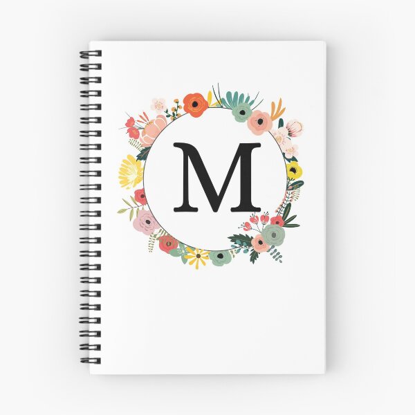 Item preview, Letter M Monogram with Flowers designed and sold by ShirleyDee.