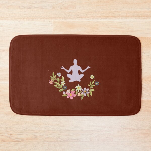 Item preview, Floral Sukhasana Yoga Pose-Red Edition designed and sold by Megan-Alice.