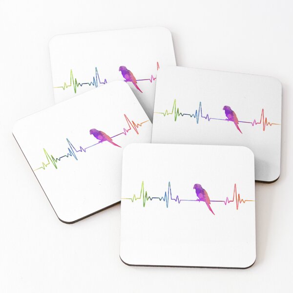 Item preview, PARROTS heartbeat watercolor designed and sold by loves789.