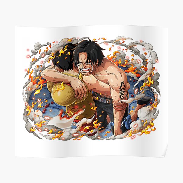 Luffy Ace Posters Redbubble