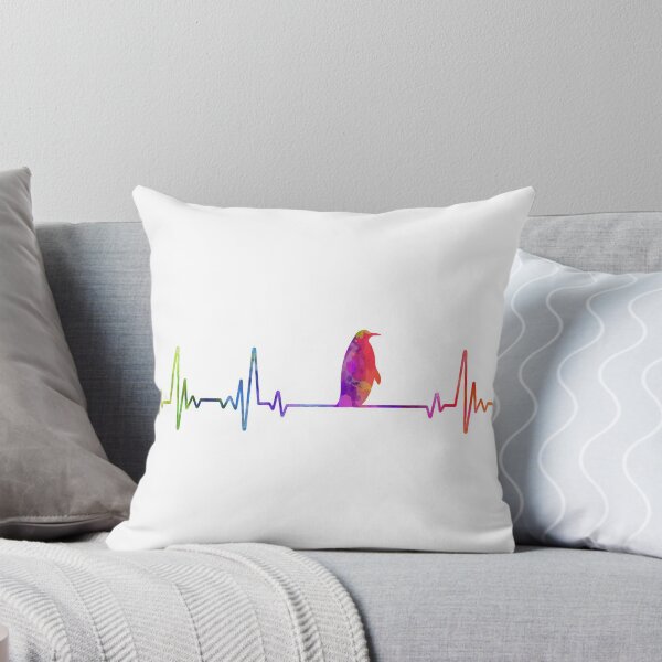 Item preview, PENGUIN heartbeat watercolor designed and sold by loves789.