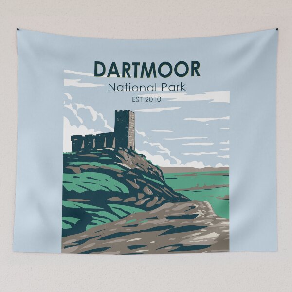 Item preview, Dartmoor National Park Castle Ruins England Vintage designed and sold by KrisSidDesigns.