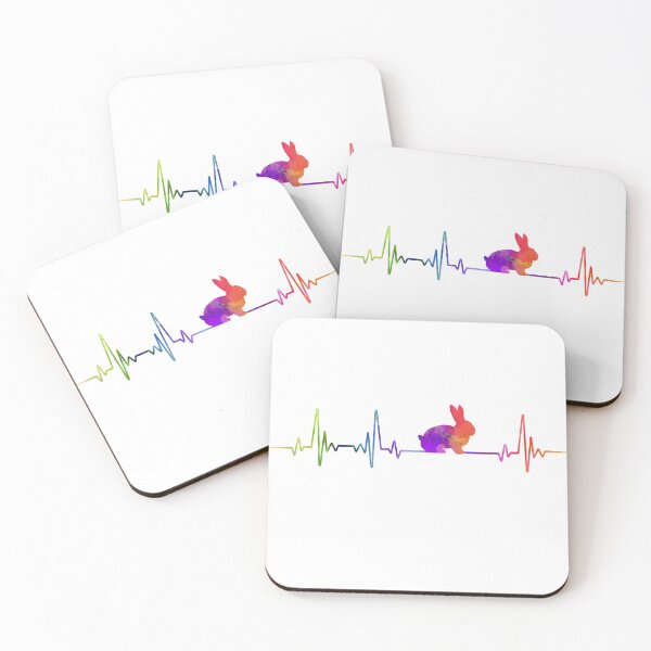 Item preview, RABBIT heartbeat watercolor designed and sold by loves789.