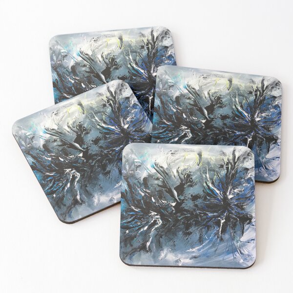 Item preview, Abstract blue black white designed and sold by CorinnaMariaArt.