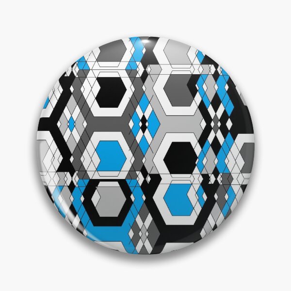 Item preview, Hexagons Black Blue Gray designed and sold by CreativeStreams.